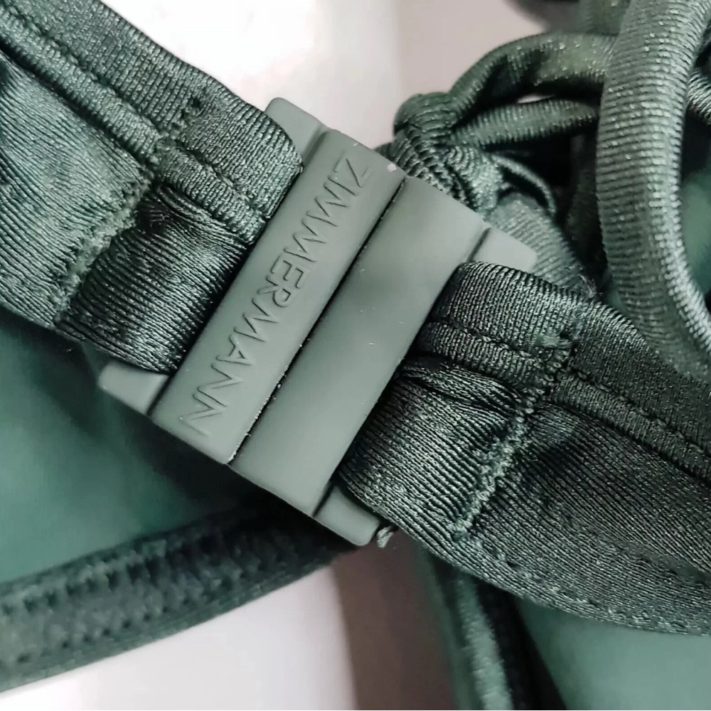 Zimmermann Green Bikini with Textured Fabric and Tie-Front - Picture 6 of 16